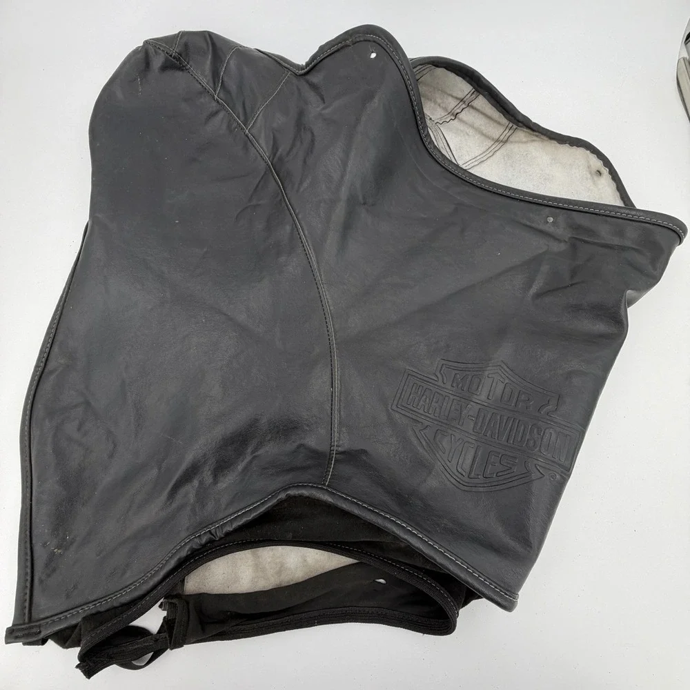Harley-Davidson Touring Saddlebag Lid Bra Covers Black Leather Tank Covers Lot